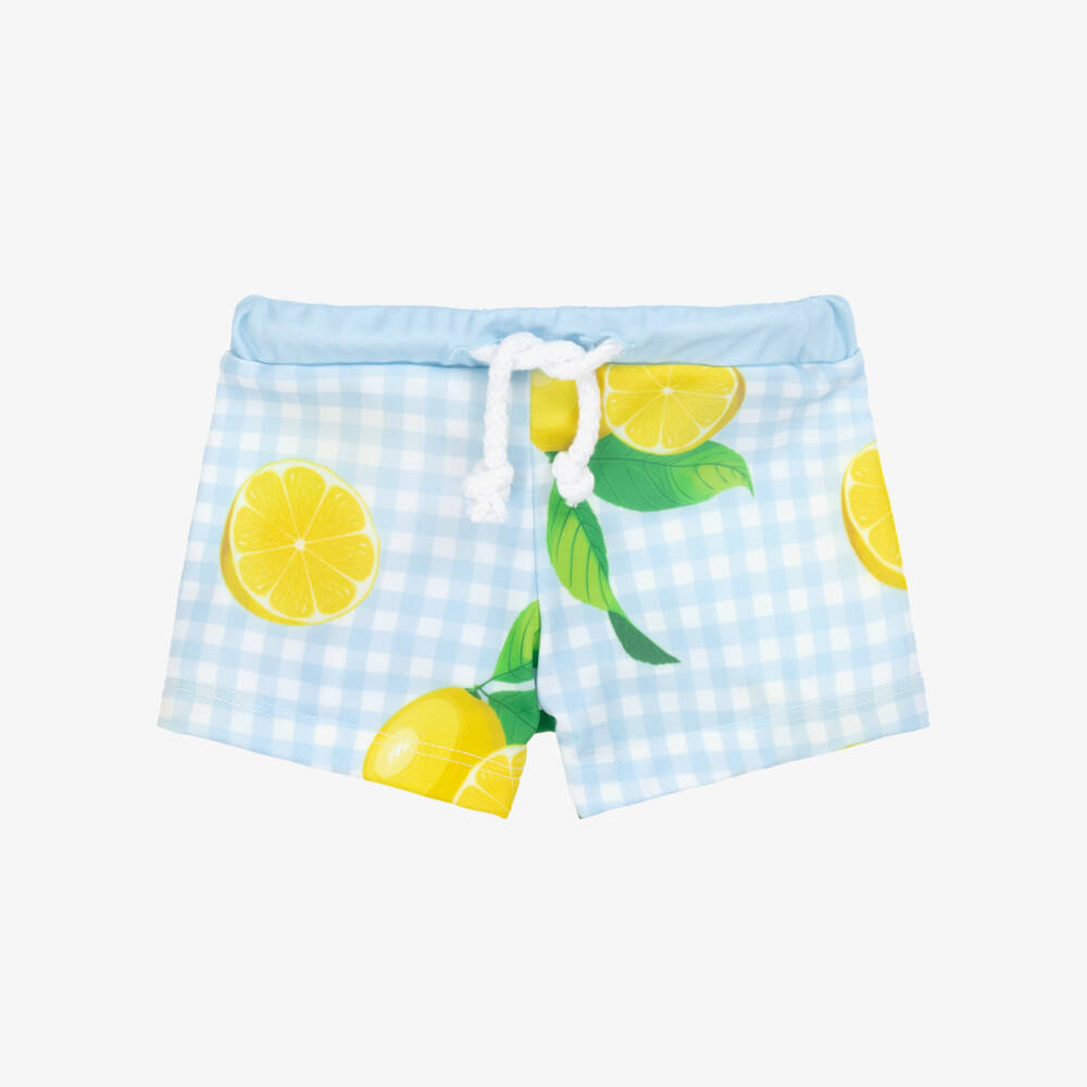 Meia Pata-Boys Lemon Pattern Swim Trunks | Childrensalon Outlet
