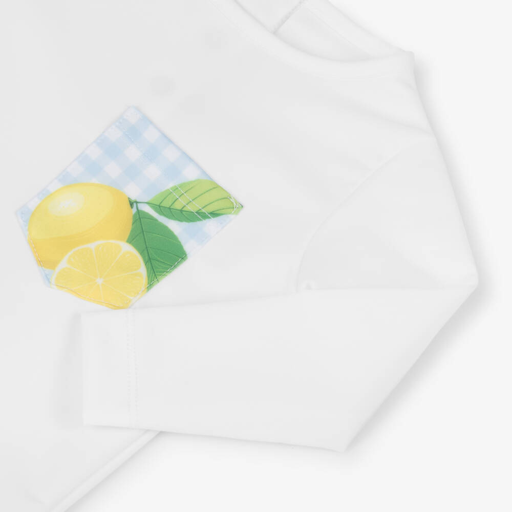 Meia Pata-Boys White Lemon Swim Shirt | Childrensalon Outlet