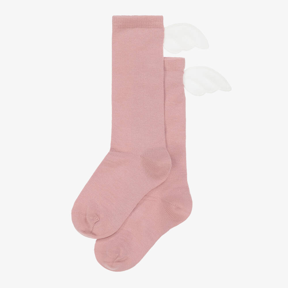 Meia Pata-جوارب وردية للبنات بأجنحة | Childrensalon Outlet