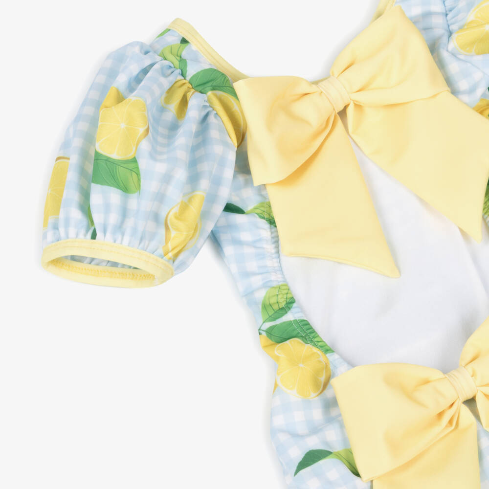 Meia Pata-مايوه بناتي بطبعة الليمون مع كشكش | Childrensalon Outlet