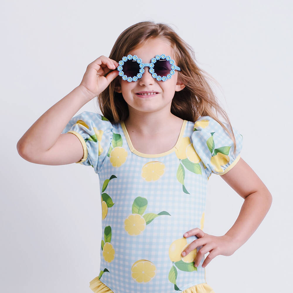Meia Pata-مايوه بناتي بطبعة الليمون مع كشكش | Childrensalon Outlet