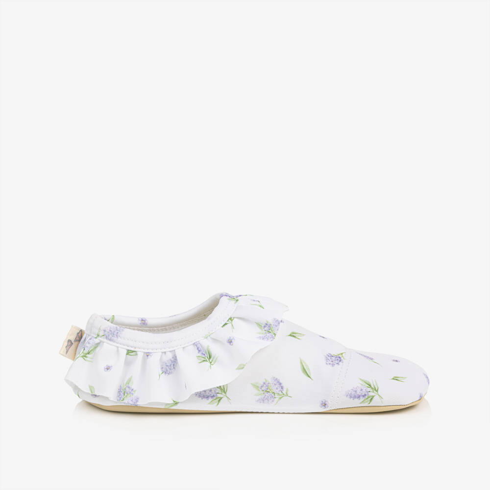 Meia Pata-Lilac Lavender Aop Frilled Shoes | Childrensalon Outlet