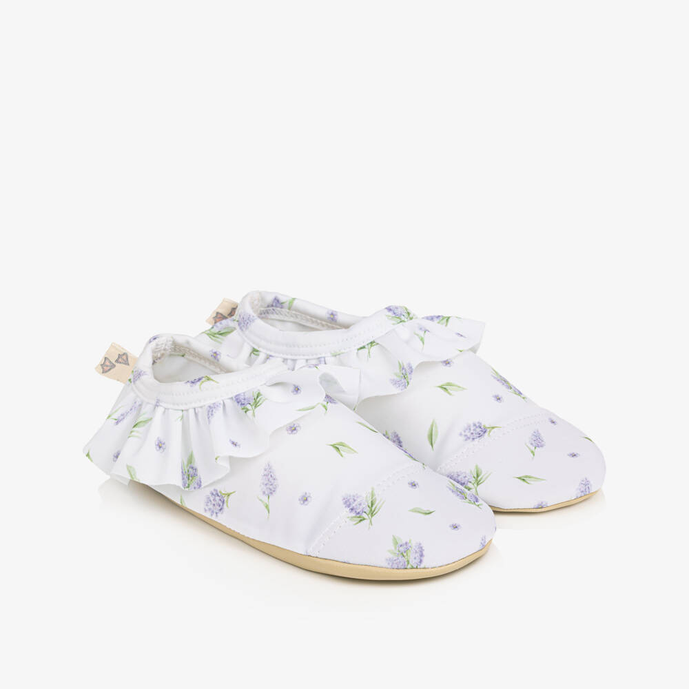 Meia Pata-Lilac Lavender Aop Frilled Shoes | Childrensalon Outlet