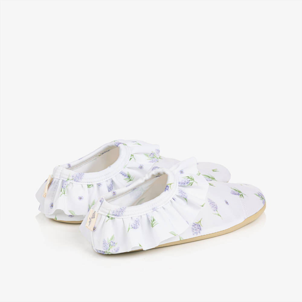 Meia Pata-Lilac Lavender Aop Frilled Shoes | Childrensalon Outlet