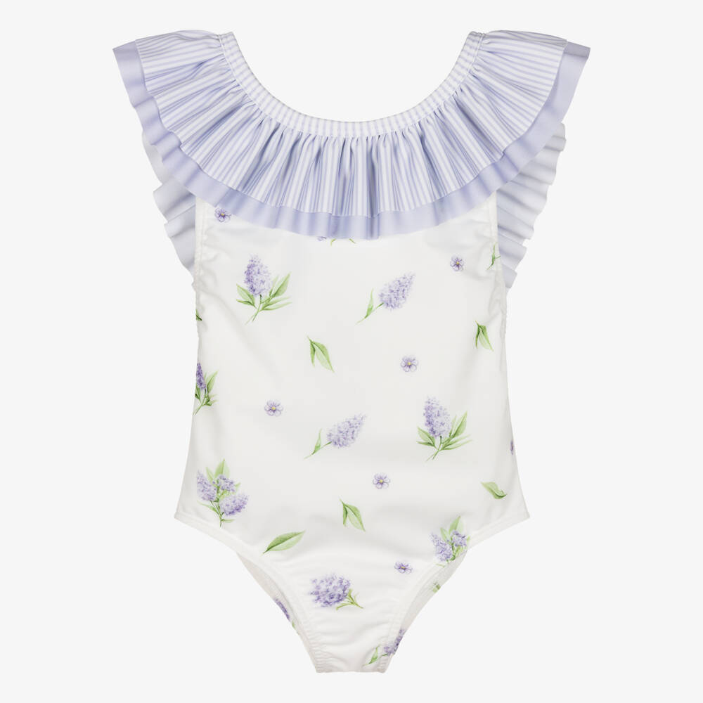 Meia Pata-Lilac Lavender Aop Swimsuit | Childrensalon Outlet