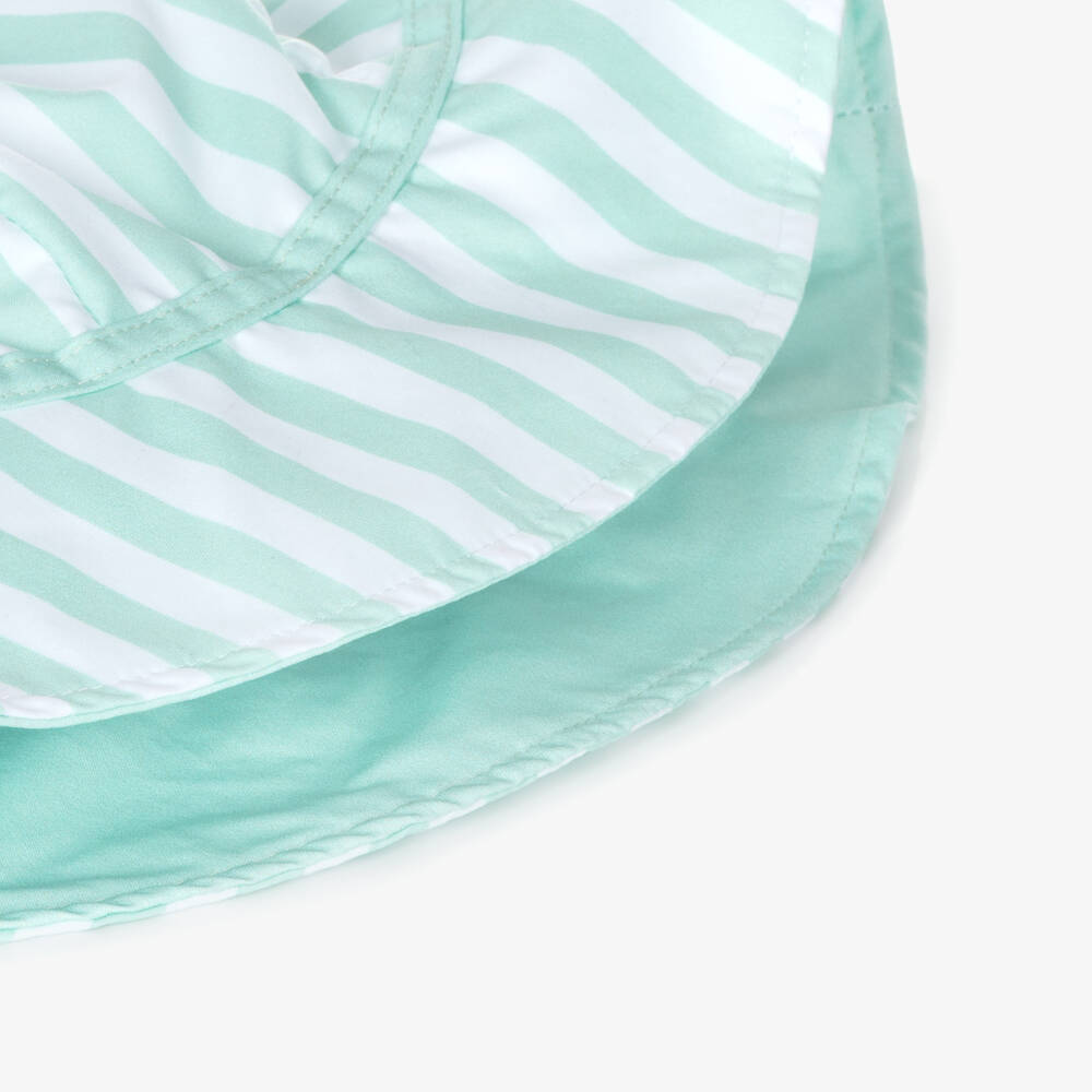 Meia Pata-Mint Green Striped Sun Hat | Childrensalon Outlet