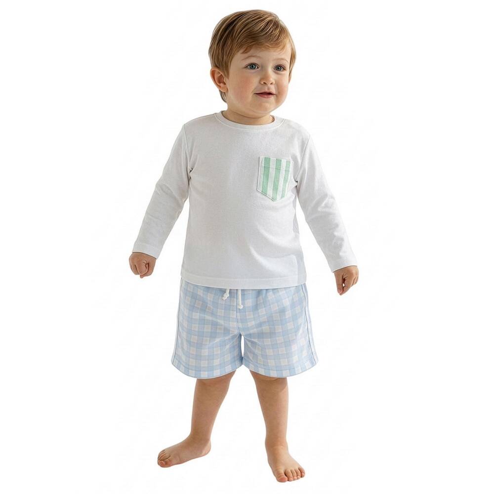 Meia Pata-Mint Green Striped Swim Top | Childrensalon Outlet
