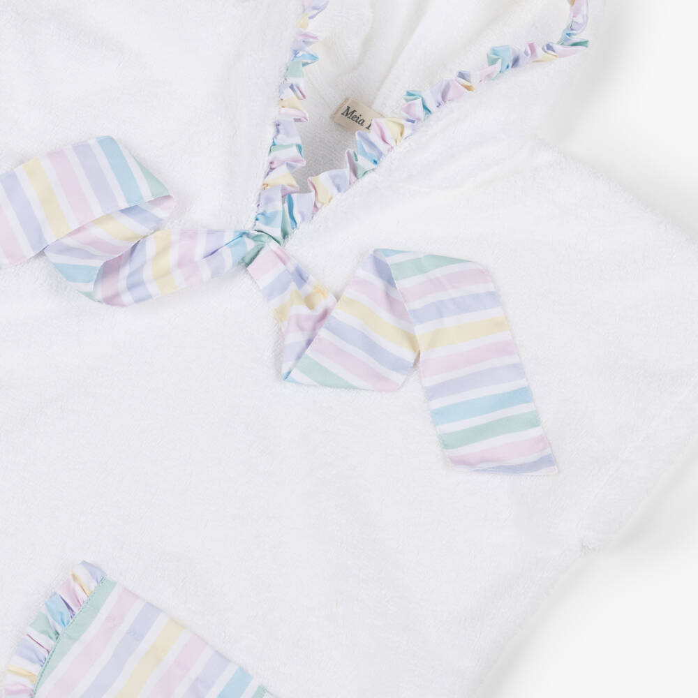 Meia Pata-Multicolour Stripe Ruffle Poncho Towel | Childrensalon Outlet