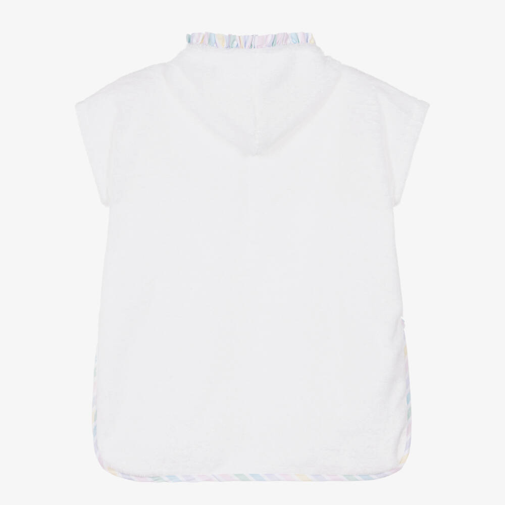 Meia Pata-Multicolour Stripe Ruffle Poncho Towel | Childrensalon Outlet