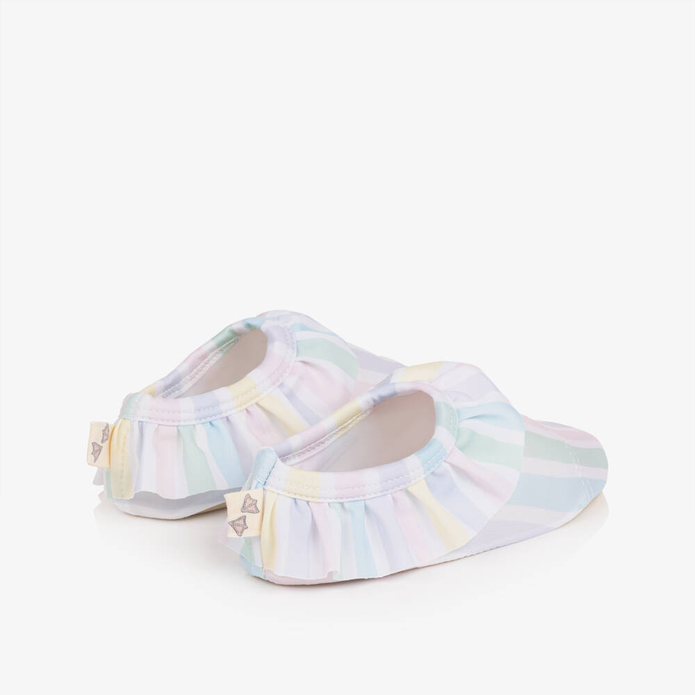 Meia Pata-Multicolour Striped Frilled Shoes | Childrensalon Outlet