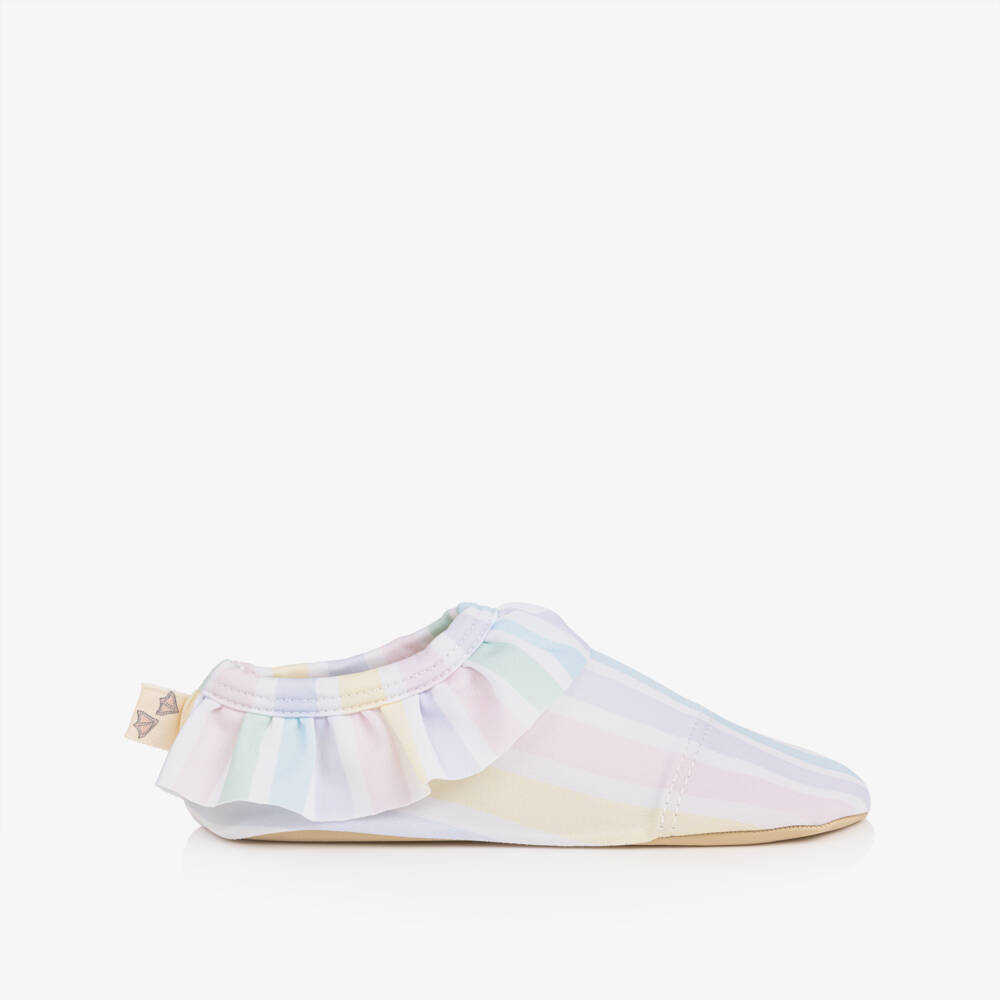 Meia Pata-Multicolour Striped Frilled Shoes | Childrensalon Outlet