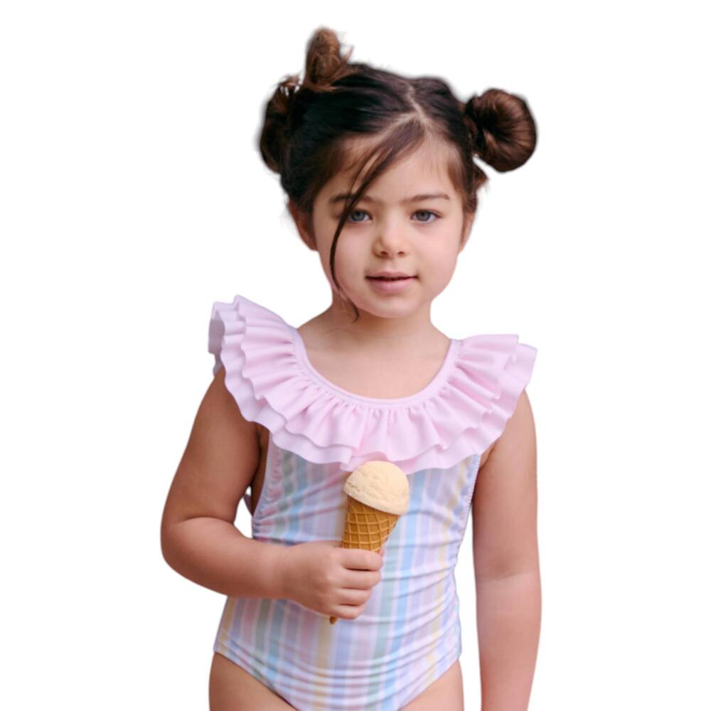 Meia Pata-Multicolour Striped Swimsuit | Childrensalon Outlet