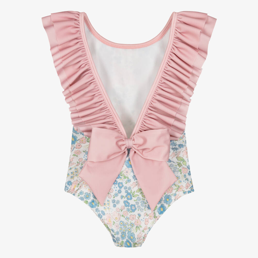 Meia Pata-Pink Flowers Liberty Swimsuit | Childrensalon Outlet