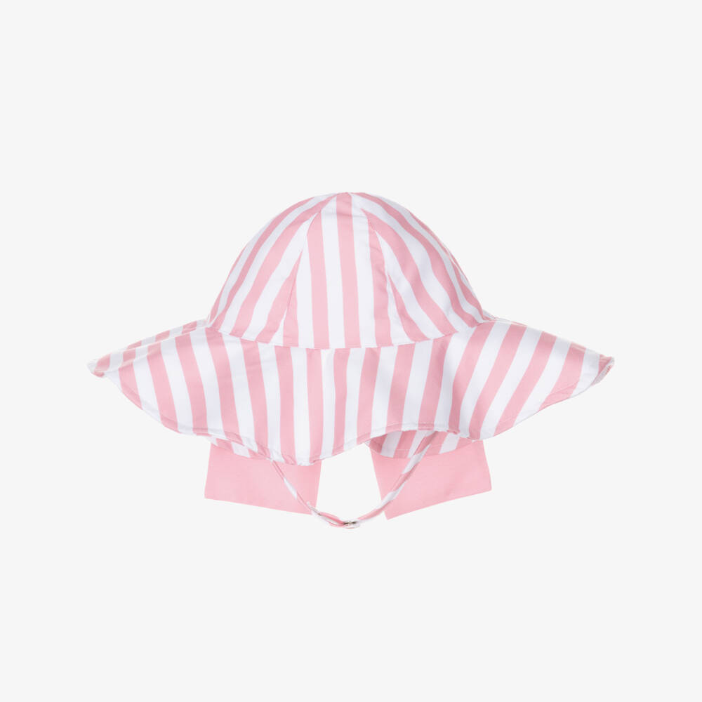 Meia Pata-Pink Striped Sun Hat | Childrensalon Outlet