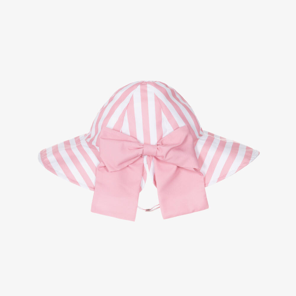 Meia Pata-Pink Striped Sun Hat | Childrensalon Outlet