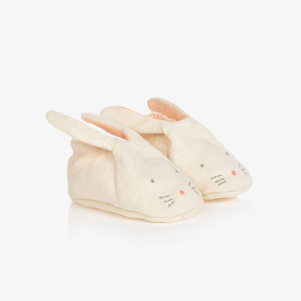 Meri Meri-بوت قطن عضوي لون عاجي للمولودات | Childrensalon Outlet