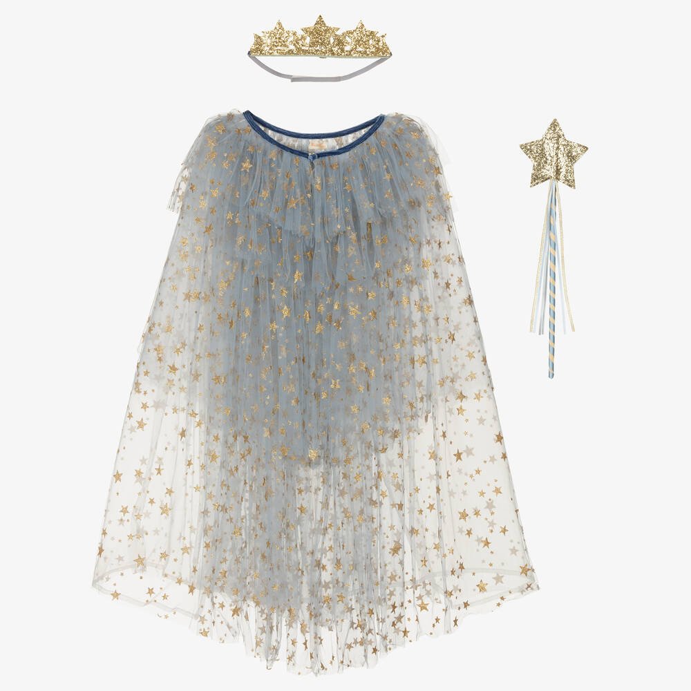 Meri Meri-Blue Tulle & Gold Star Costume | Childrensalon Outlet