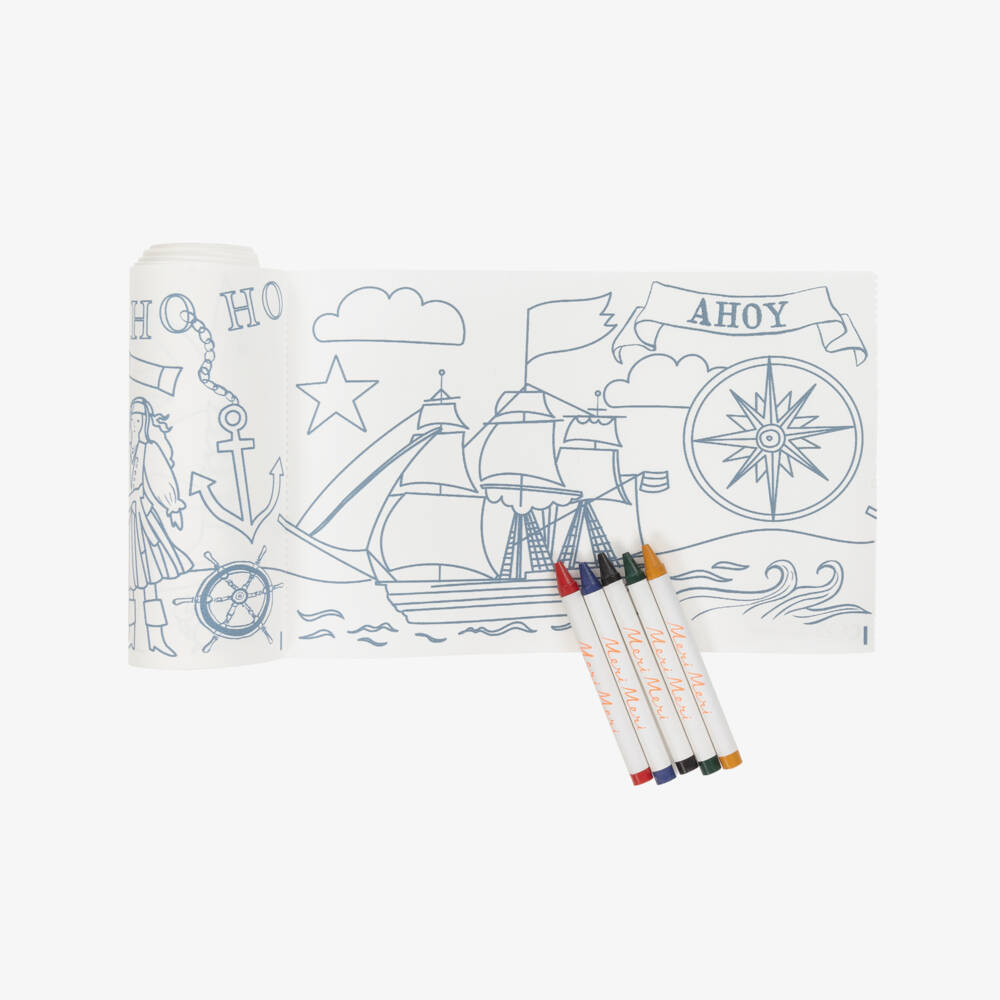 Meri Meri-Boys Blue Pirate Coloring Adventure | Childrensalon Outlet