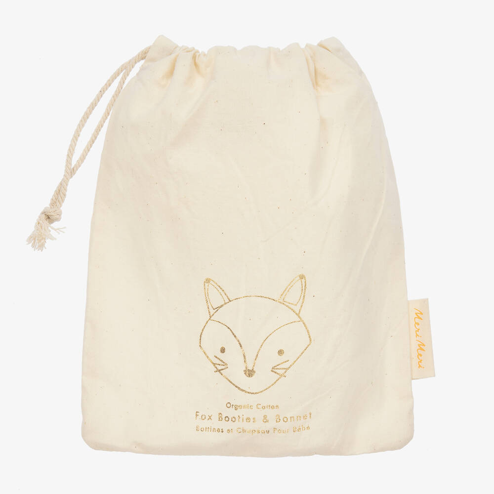 Meri Meri-Коричневая вязаная шапочка и пинетки | Childrensalon Outlet