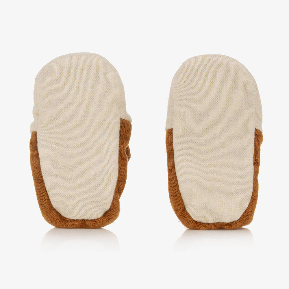 Meri Meri-Коричневая вязаная шапочка и пинетки | Childrensalon Outlet