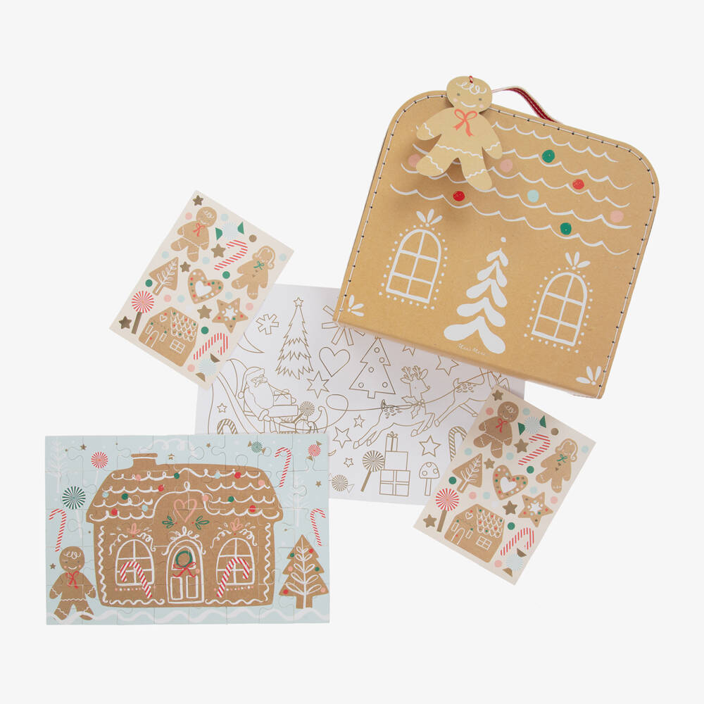 Meri Meri-Gingerbread Christmas Eve Suitcase (28cm) | Childrensalon Outlet