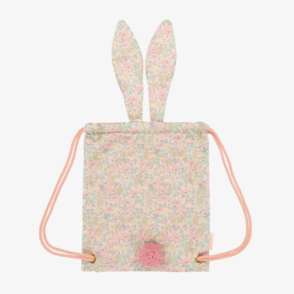 Meri Meri-Girls Floral Pink Bunny Bag | Childrensalon Outlet