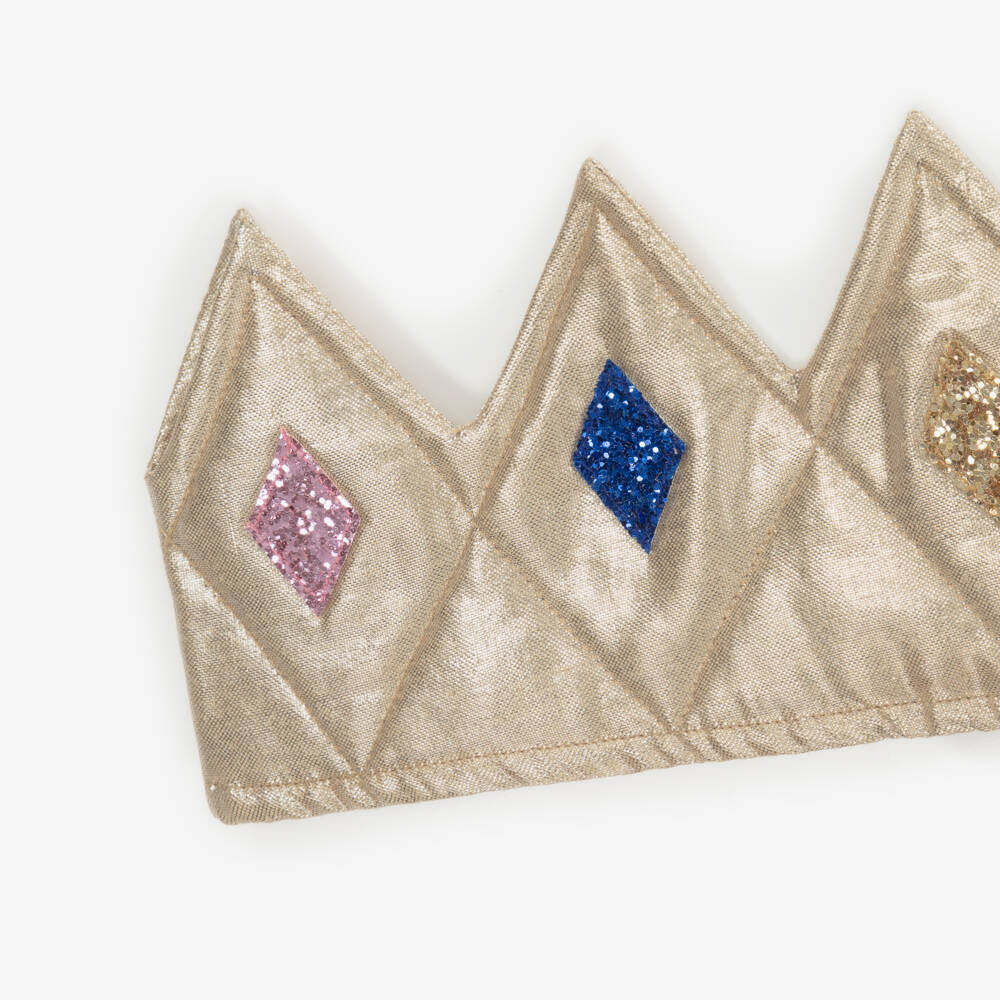 Meri Meri-Girls Glittering Gold Dress-Up Tiara | Childrensalon Outlet