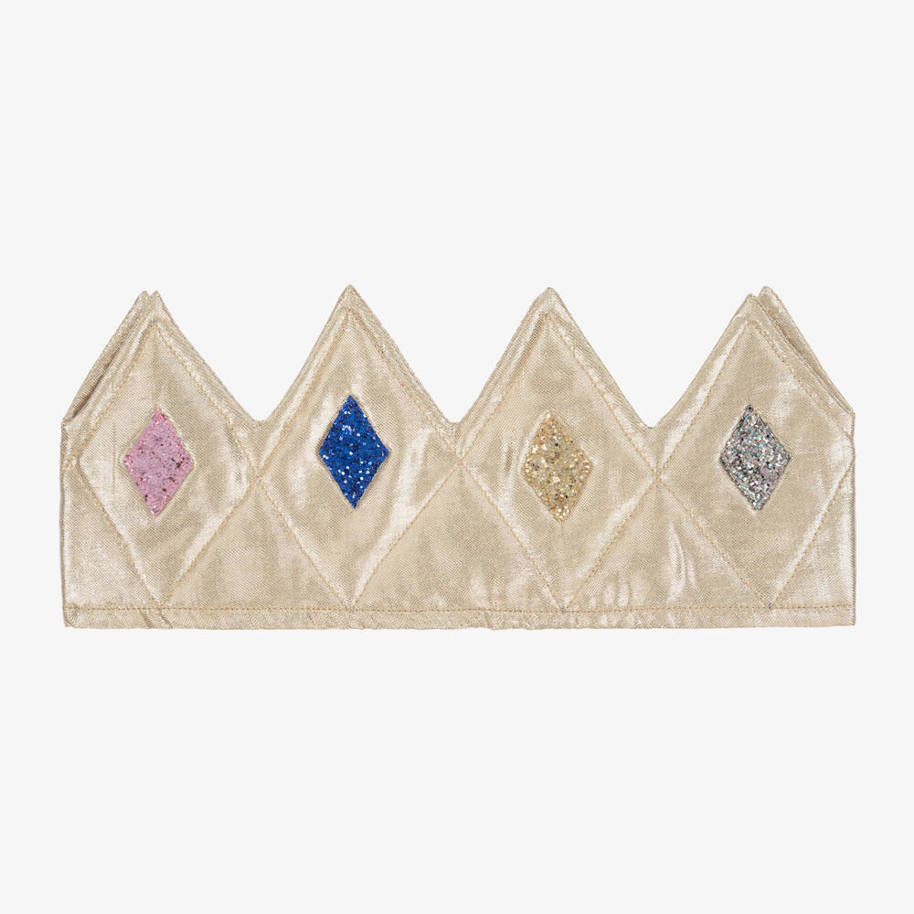 Meri Meri-Girls Glittering Gold Dress-Up Tiara | Childrensalon Outlet