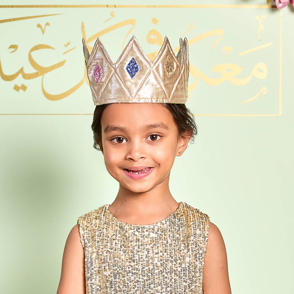 Meri Meri-Girls Glittering Gold Dress-Up Tiara | Childrensalon Outlet