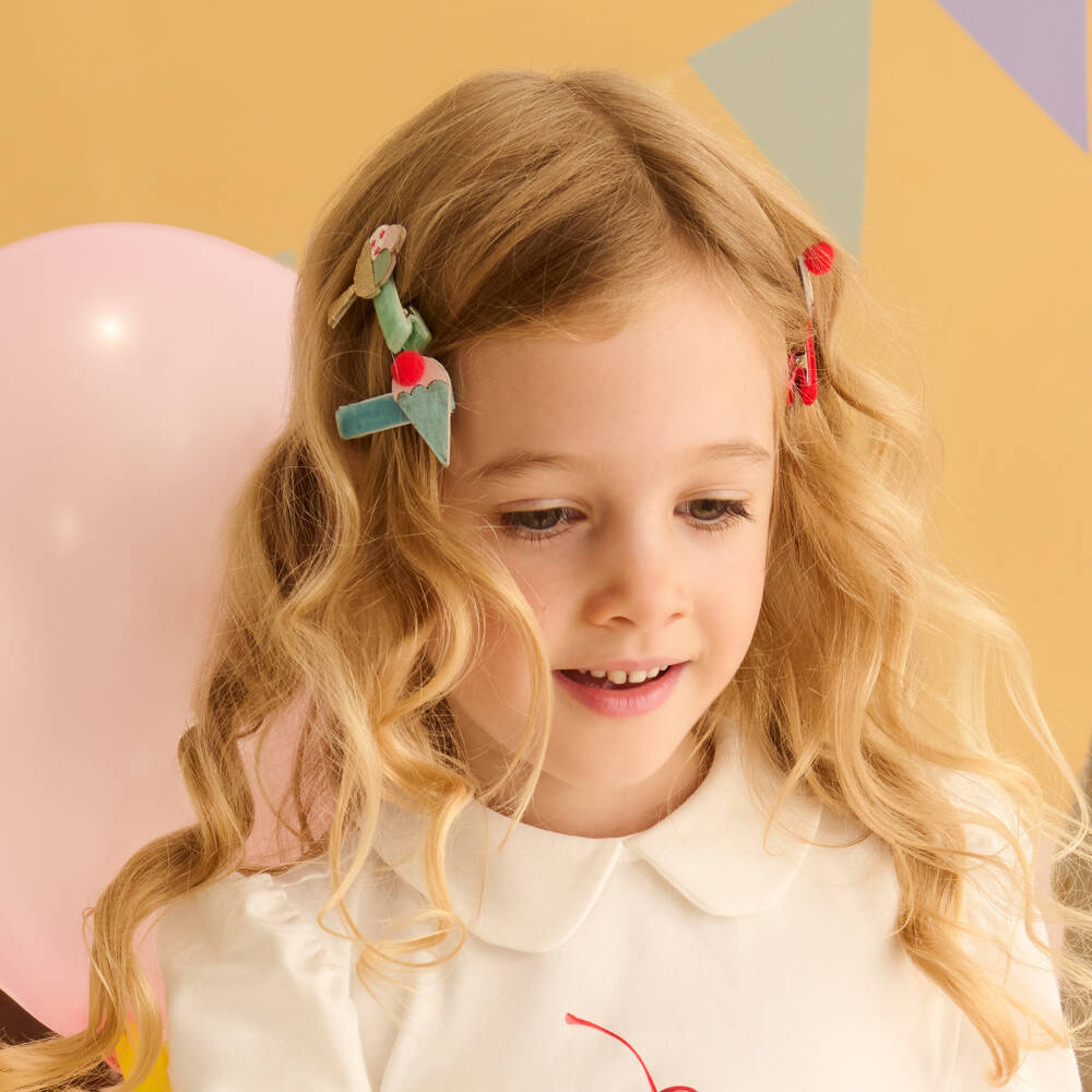Meri Meri-Girls Glittery Ice Cream Clips | Childrensalon Outlet