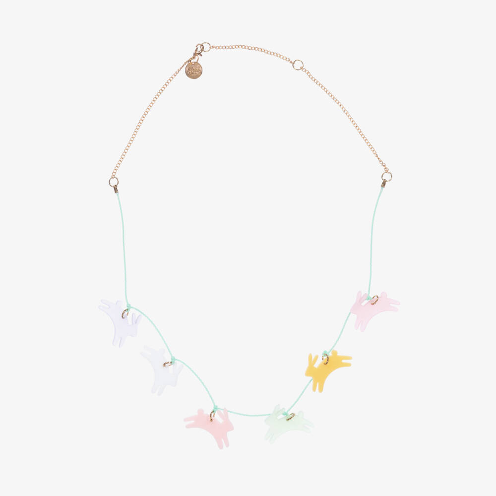 Meri Meri-Girls Pastel Bunny Charm Necklace | Childrensalon Outlet