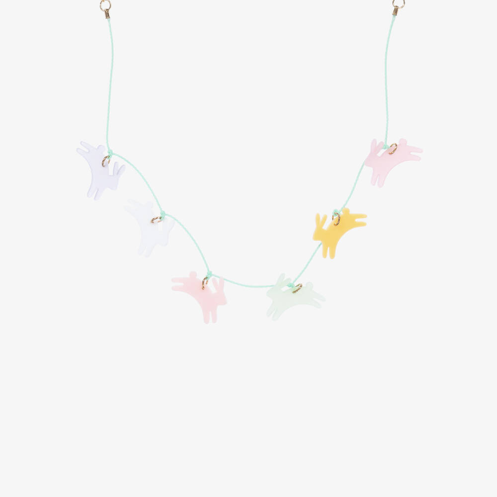 Meri Meri-Girls Pastel Bunny Charm Necklace | Childrensalon Outlet