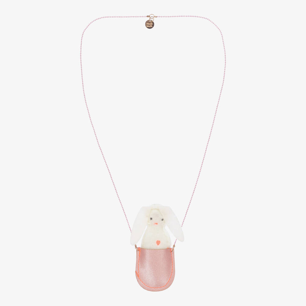 Meri Meri-Girls Pink Bunny Charm Necklace | Childrensalon Outlet