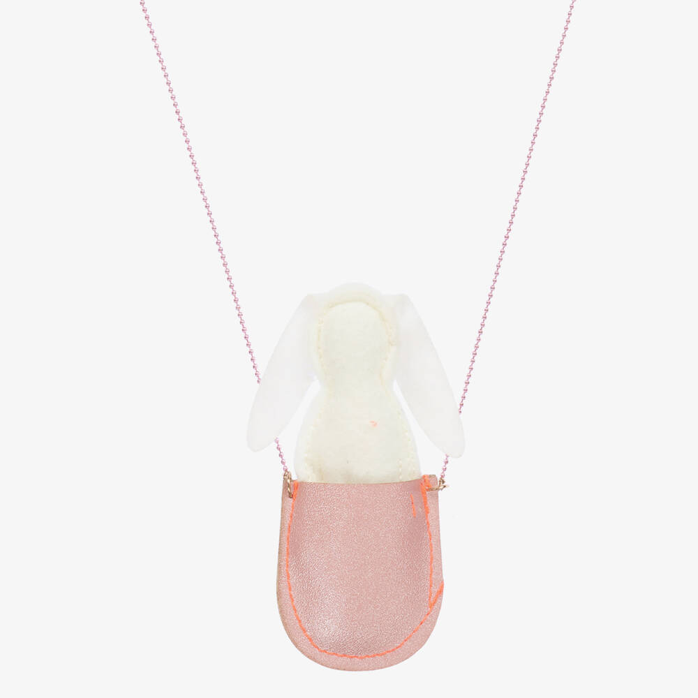 Meri Meri-Girls Pink Bunny Charm Necklace | Childrensalon Outlet
