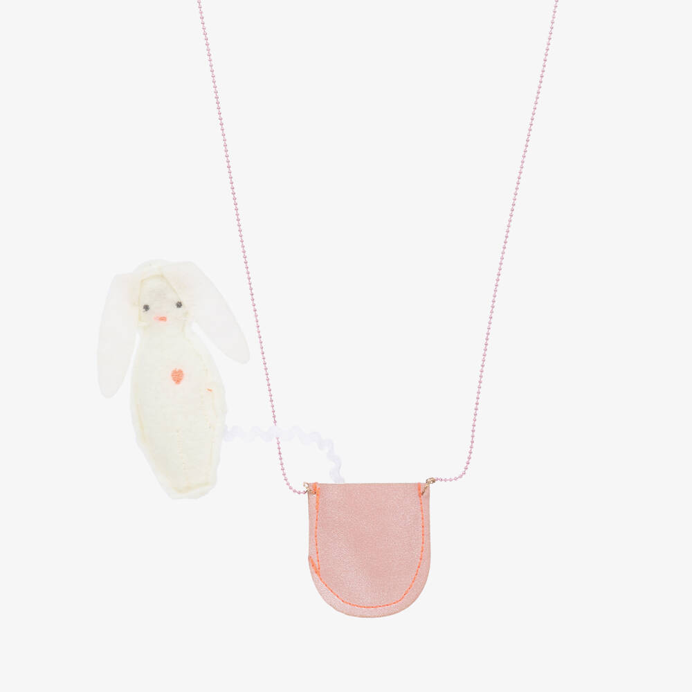 Meri Meri-Girls Pink Bunny Charm Necklace | Childrensalon Outlet