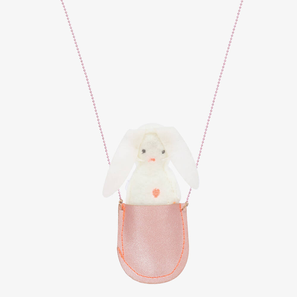 Meri Meri-Girls Pink Bunny Charm Necklace | Childrensalon Outlet