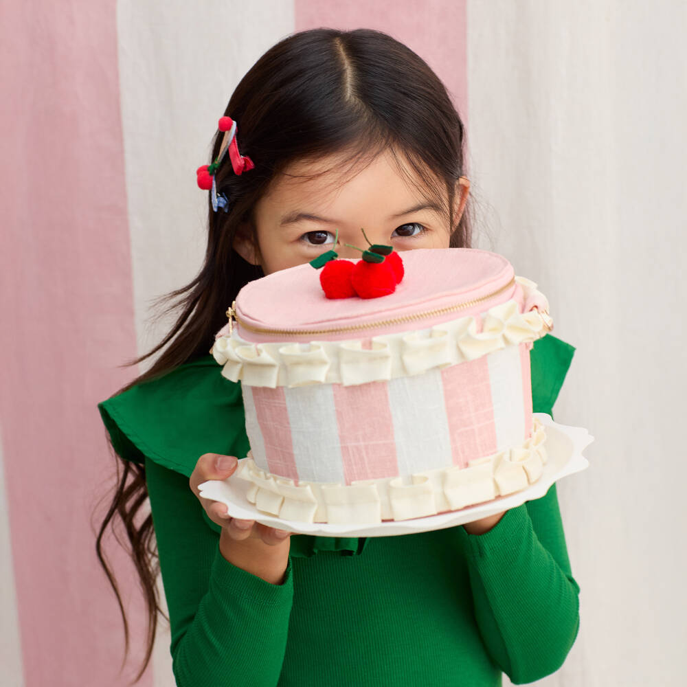 Meri Meri-Сумка в полоску розовая для девочек | Childrensalon Outlet