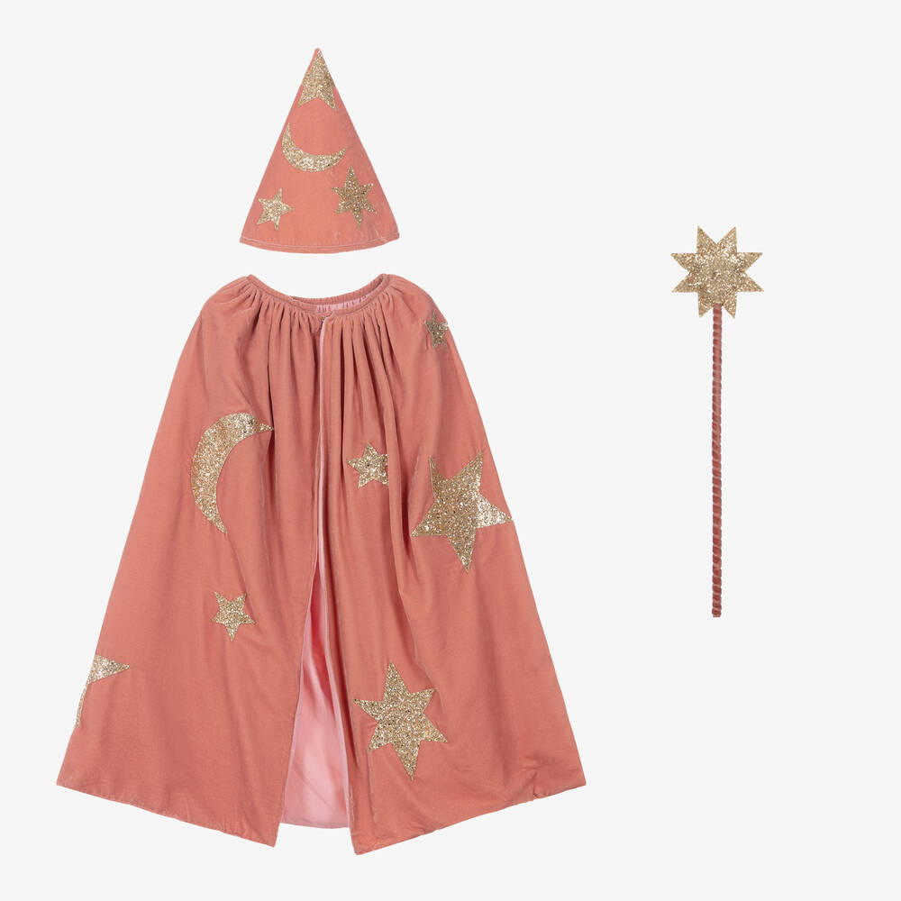 Meri Meri-Girls Pink Velvet Wizard Costume Set | Childrensalon Outlet