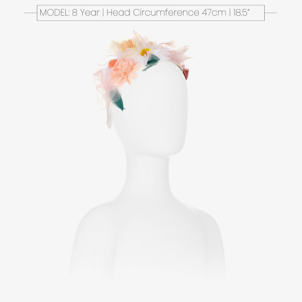 Meri Meri-Girls Pink & White Floral Hairband | Childrensalon Outlet