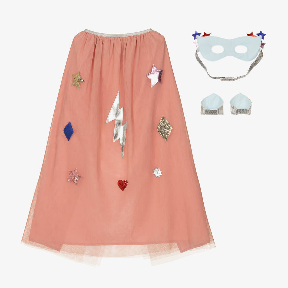 Meri Meri-Girls Radiant Pink Heroine Ensemble | Childrensalon Outlet