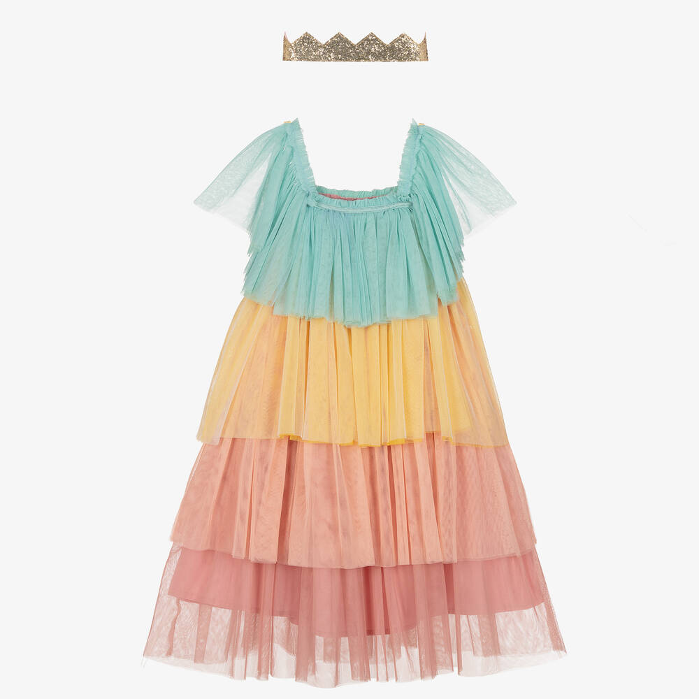 Meri Meri-Girls Rainbow Tulle Princess Costume  | Childrensalon Outlet