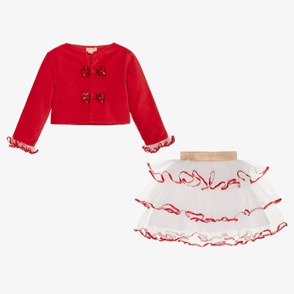 Meri Meri-Girls Red Santa's Little Helper Costume | Childrensalon Outlet