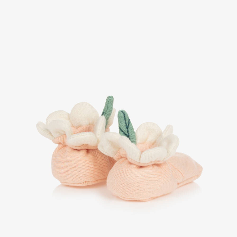 Meri Meri-Girls' Rose Knit Floral Booties | Childrensalon Outlet