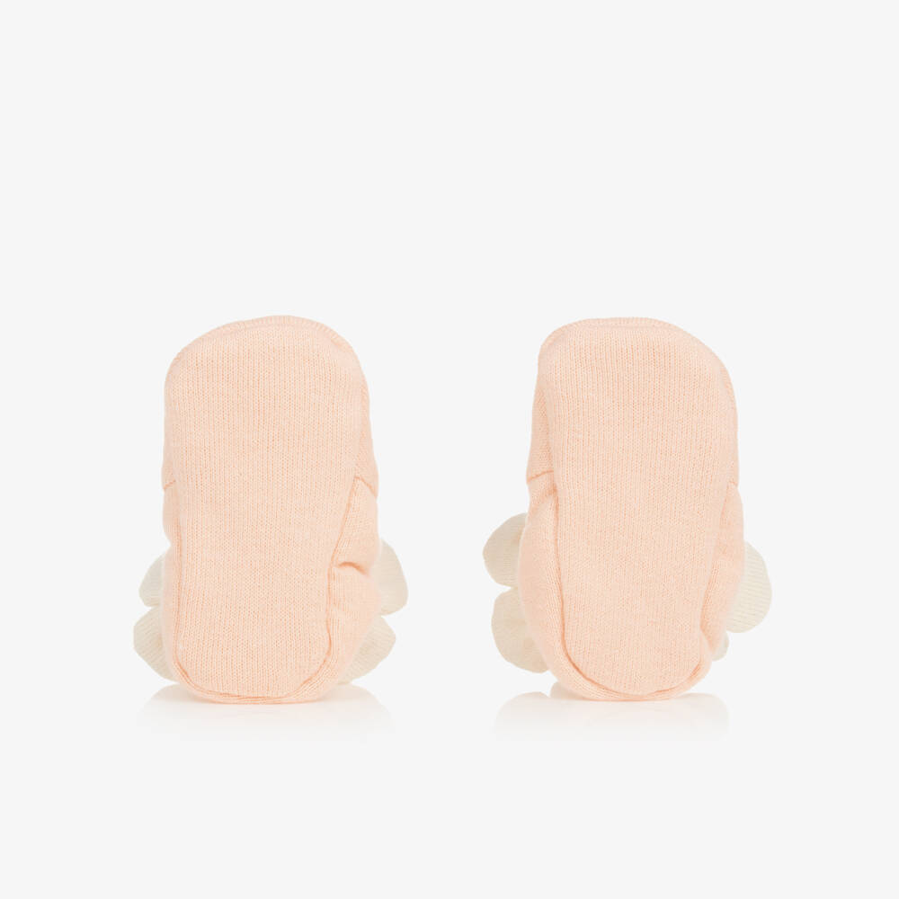 Meri Meri-Girls' Rose Knit Floral Booties | Childrensalon Outlet