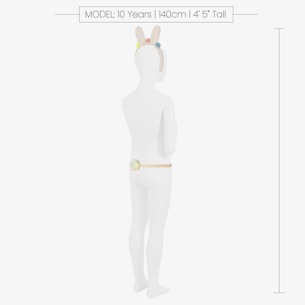 Meri Meri-Кремовые ушки и хвостик с помпоном из искусственного меха | Childrensalon Outlet