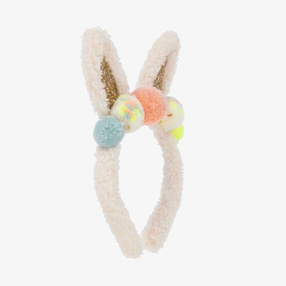 Meri Meri-Кремовые ушки и хвостик с помпоном из искусственного меха | Childrensalon Outlet