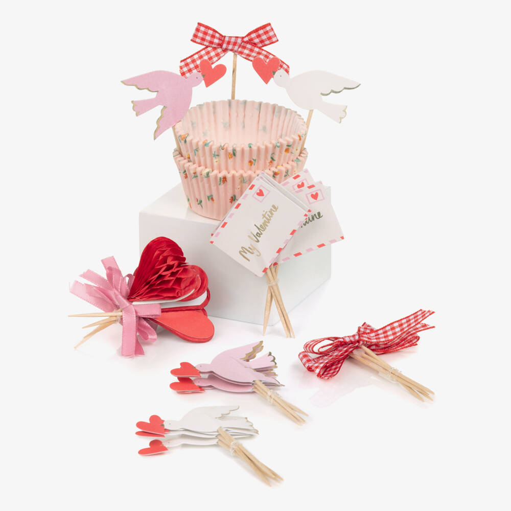 Meri Meri-Lovebird Pink Cupcake Kit | Childrensalon Outlet