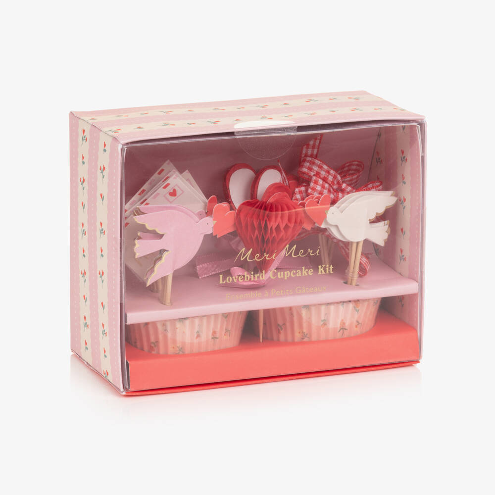 Meri Meri-Lovebird Pink Cupcake Kit | Childrensalon Outlet