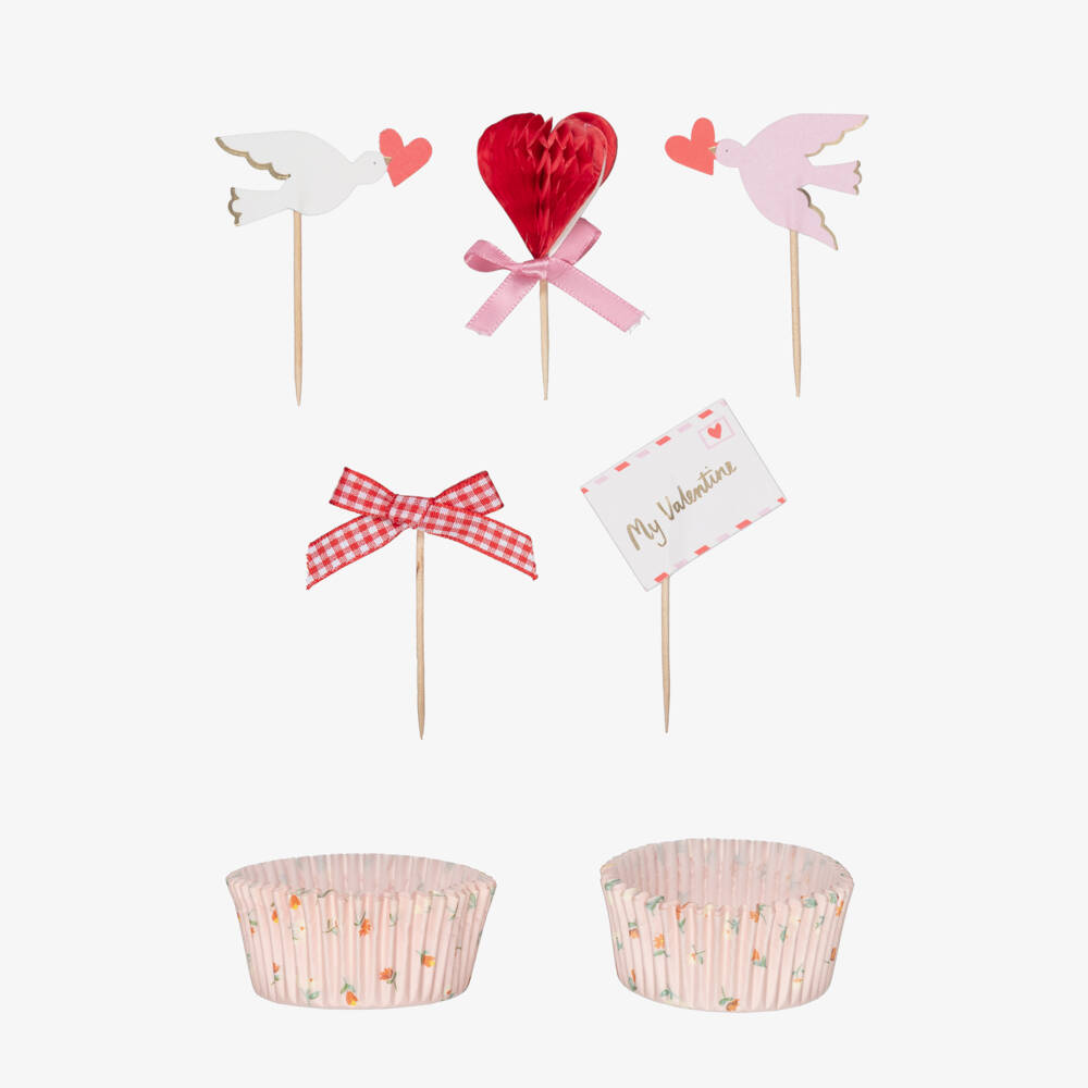 Meri Meri-Lovebird Pink Cupcake Kit | Childrensalon Outlet