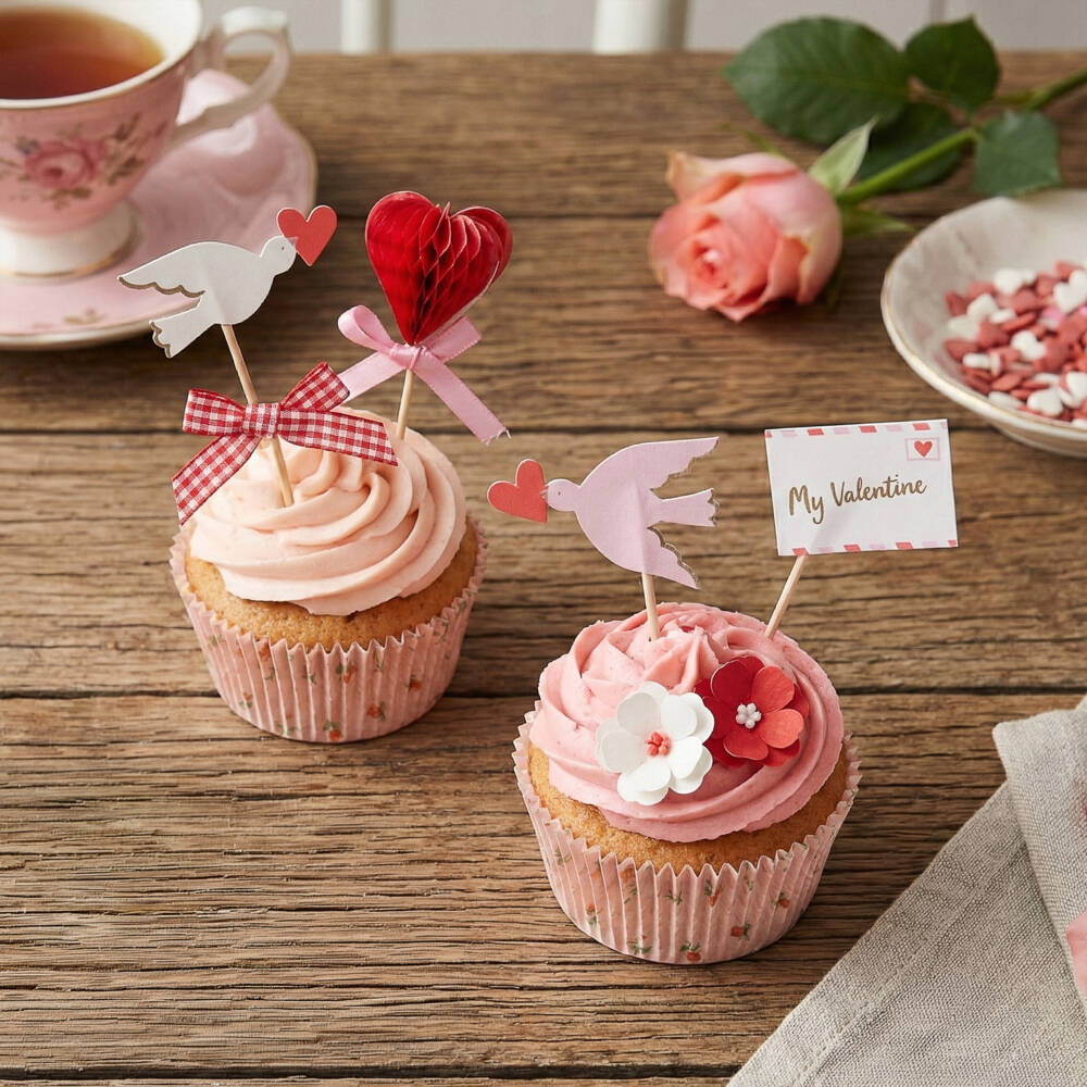 Meri Meri-Lovebird Pink Cupcake Kit | Childrensalon Outlet